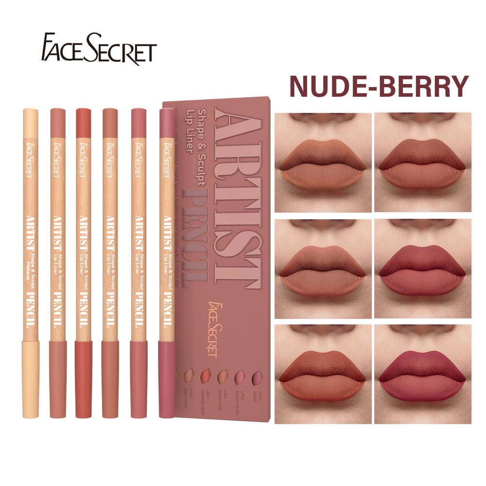 Beauty Glazed six pencils laid flat to show shade range and portability