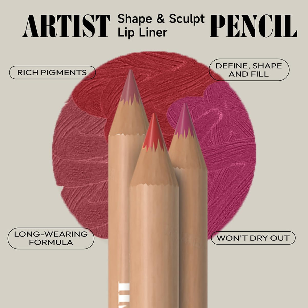 Beauty Glazed pencils beside ruler showing compact size and travel-friendly benefit