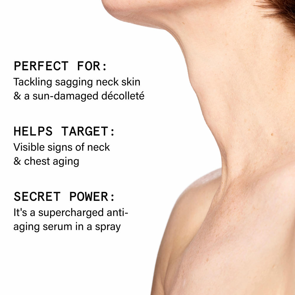 Beauty Pie spray nozzle detail for precise neck and chest coverage