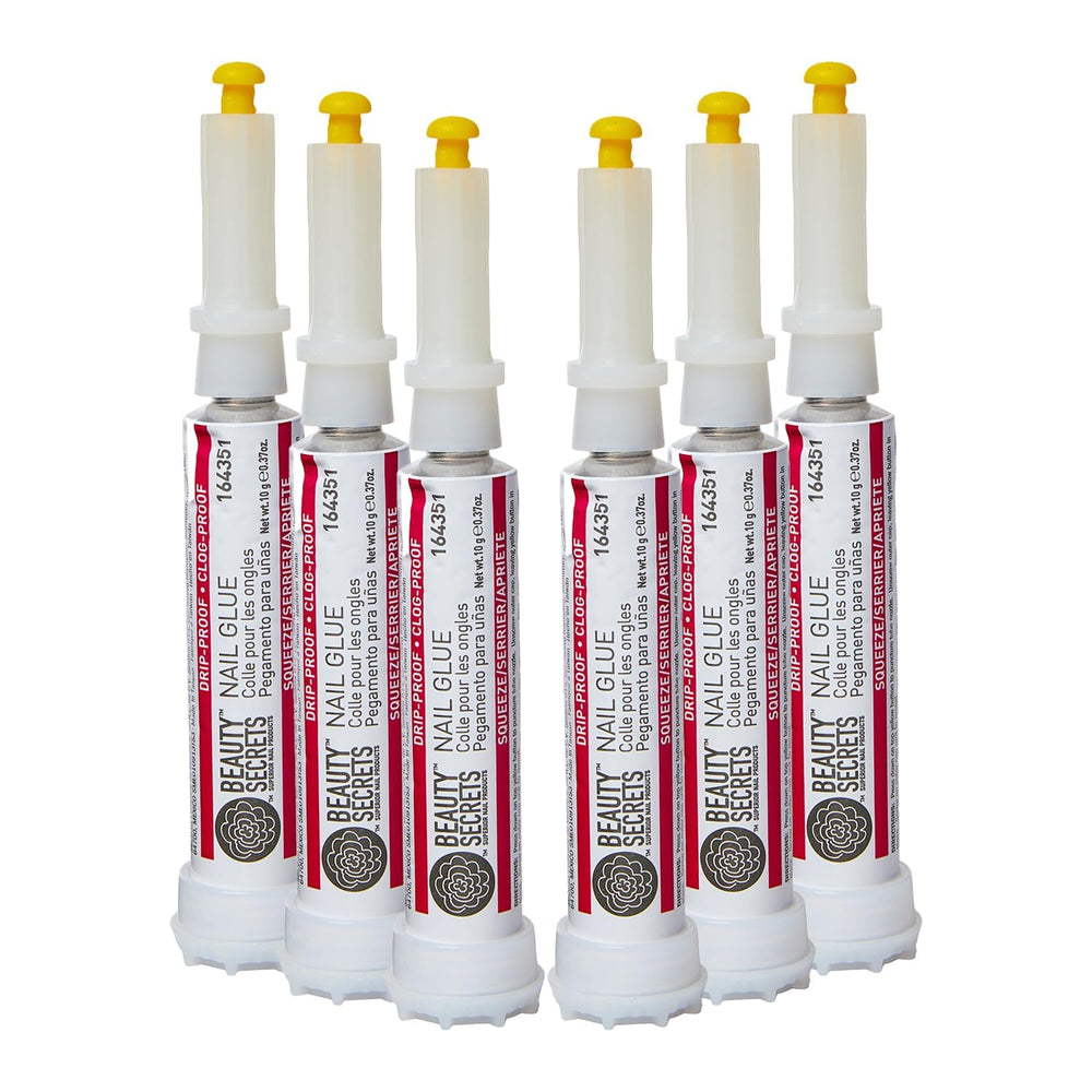 Beauty Secrets pack front showing six pen glues and clear labeling for convenience