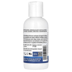 Beauty Without Cruelty removing mascara with cotton pad demonstrating gentle lift