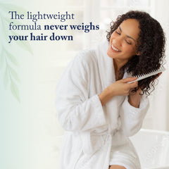 Beauty Without Cruelty applied to damp hair illustrating detangling and frizz control