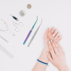 Beavorty clips stored in a manicure kit for organized portable nail services