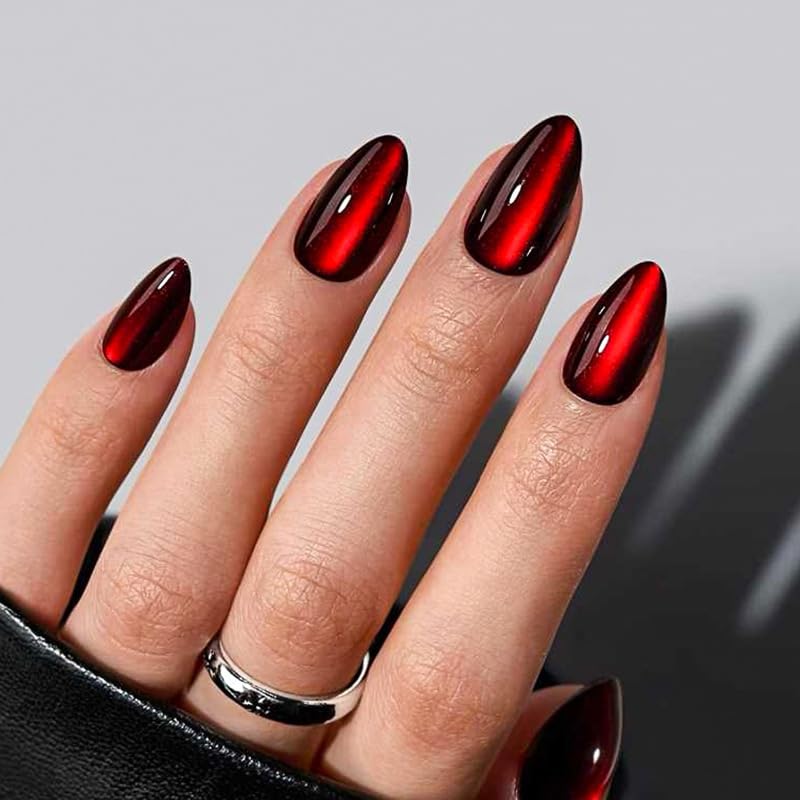BEAWTH step pressing fake nail onto natural nail, demonstrates simple application