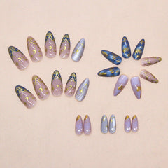 BEAWTH detailed gold star moon sun design on nail, adds elegant accent