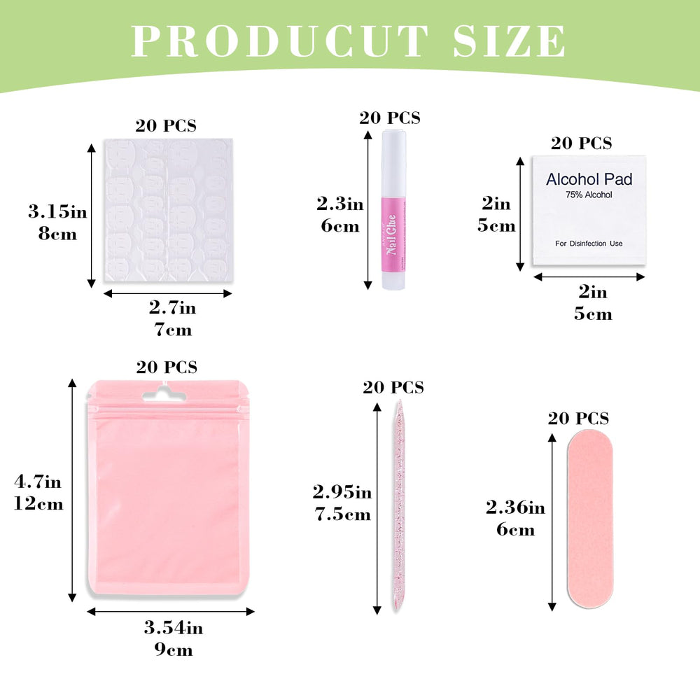 Bebbtiy prep pad with wooden cuticle stick for clean nail prep