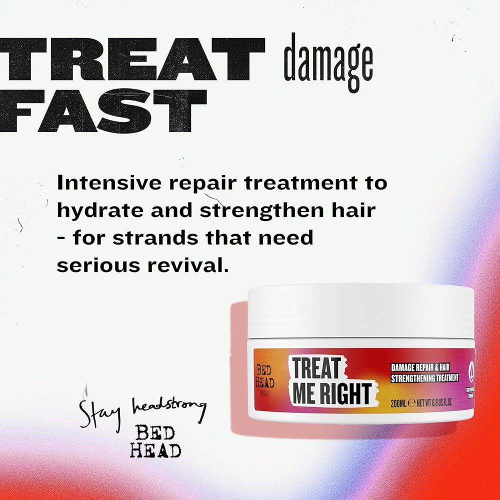 Bed Head Treat Me Right creamy texture close-up showing rich formula for deep conditioning