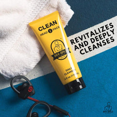 Bee Bald applied to scalp illustrating thorough cleansing benefit