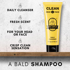 Bee Bald cleanser foam texture showing gentle lather benefit