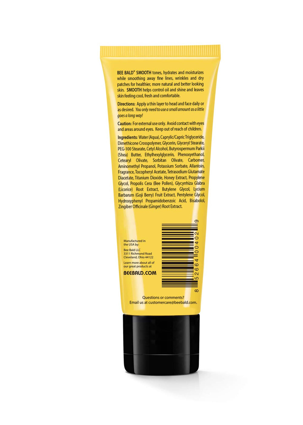 Bee Bald moisturizer texture close-up highlighting lightweight, non-greasy feel