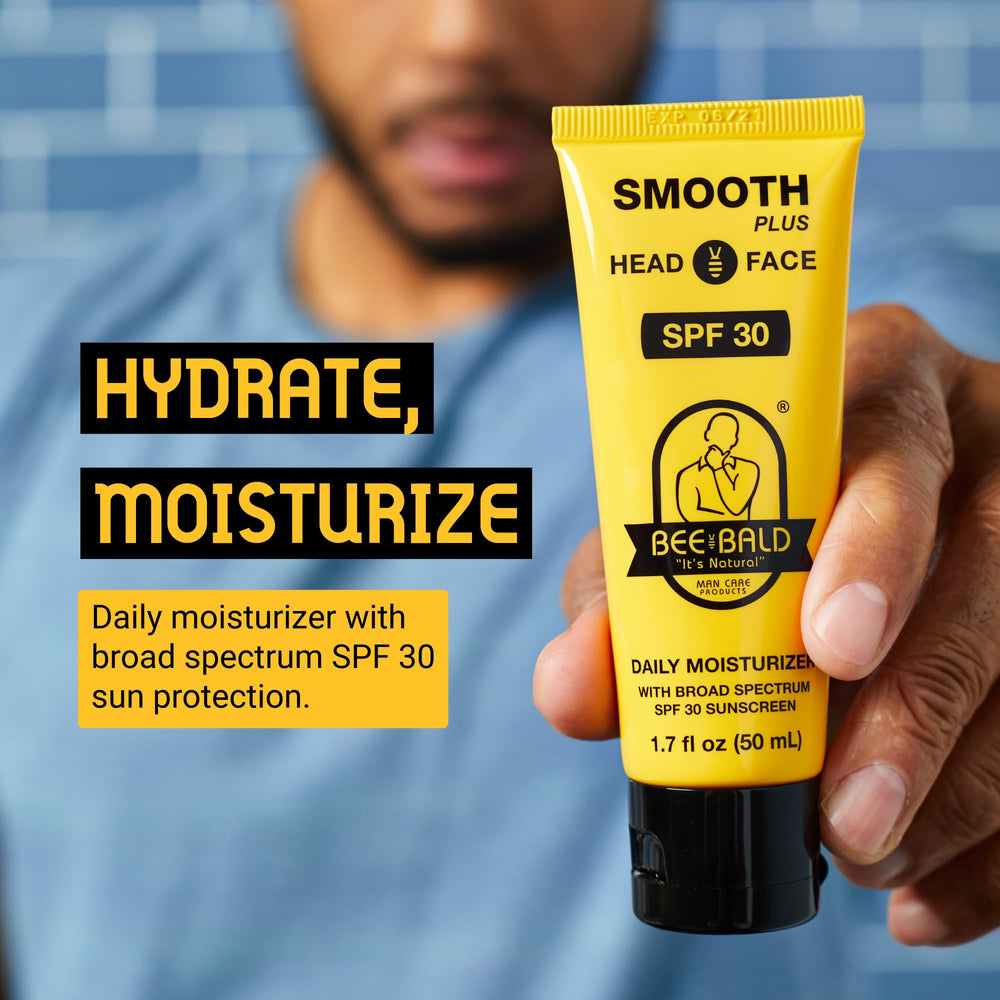 Bee Bald back label displaying ingredients and usage benefits