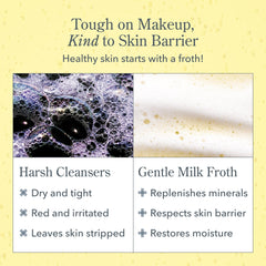 Beekman 1802 removing makeup on cotton pad illustrating effective removal