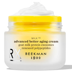 Beekman 1802 front packaging showing milk RX cream for visible firming
