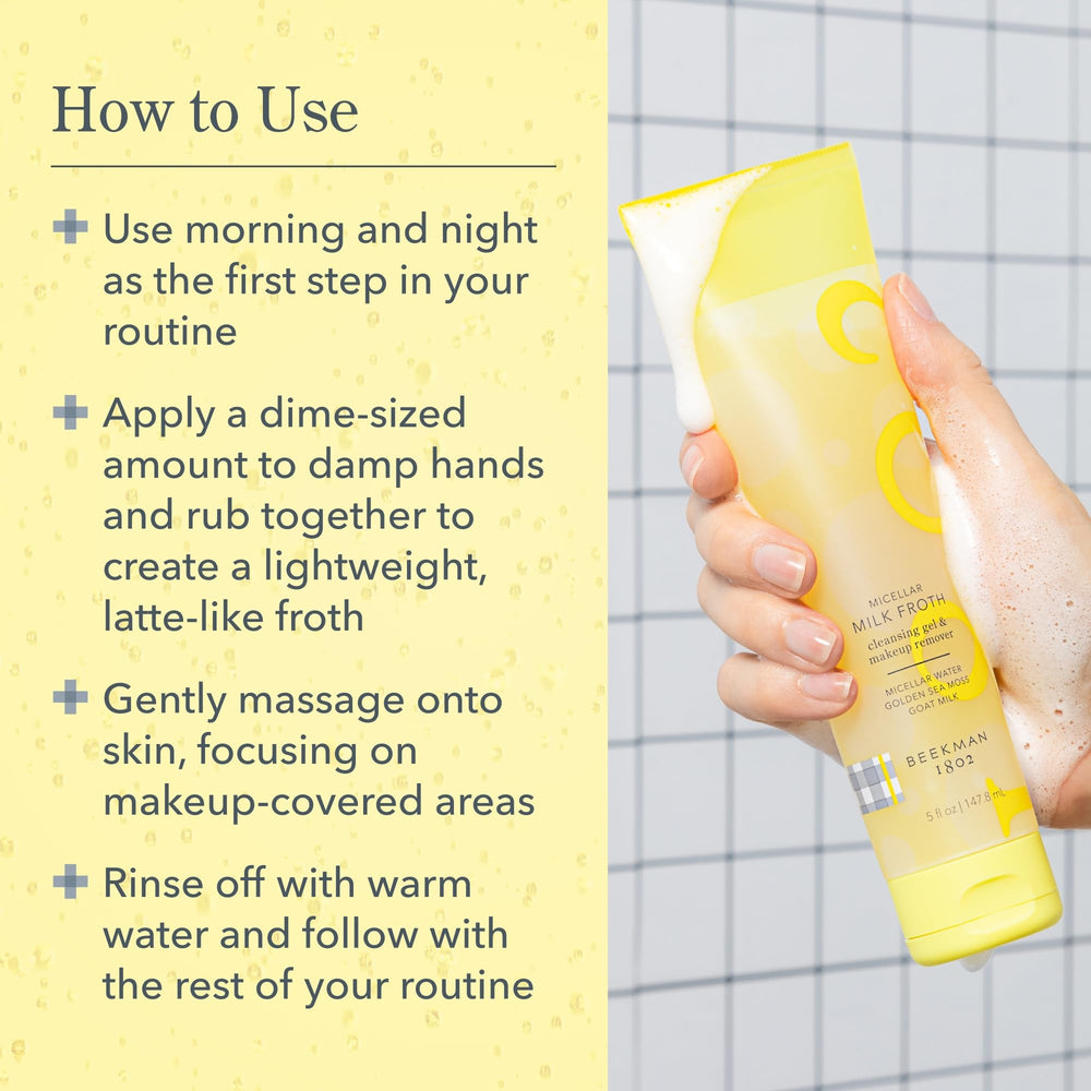 Beekman 1802 goat milk and golden sea moss emphasizing nourishing minerals