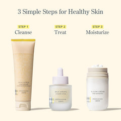 Beekman 1802 serum mixed into cream illustrating customizable hydration boost