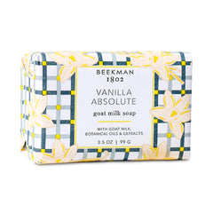 Beekman 1802 front packaging showing vanilla scent and lasting bar benefits