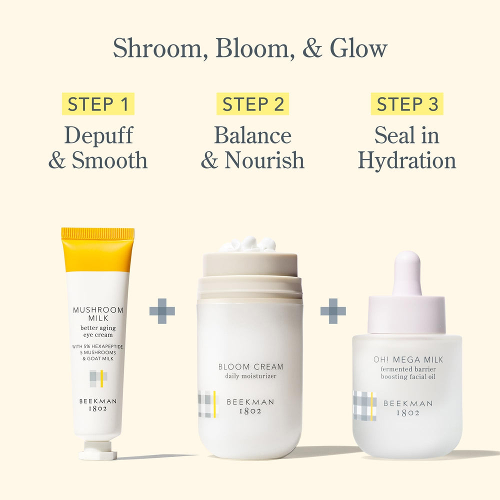 Beekman 1802 in bathroom setting illustrating daily routine and calming results