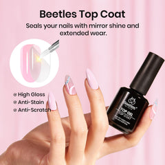 Beetles 15ml pink gel bottle label clear and legible for easy product identification