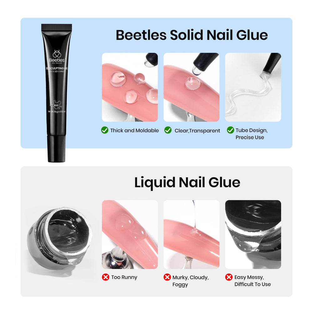 beetles 3d fruit slice nail example showcasing sculpting gel raised detail
