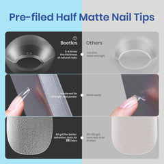 beetles 504 pre-filed medium coffin tips arranged for easy size selection