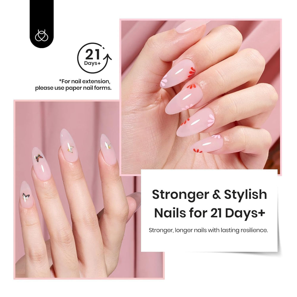 Finished nails after application showing Beetles Gel strength and durable look benefit