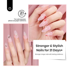 Finished nails after application showing Beetles Gel strength and durable look benefit