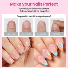 Beetles thin edge profile view shows smooth blend with natural nail benefit seamless look