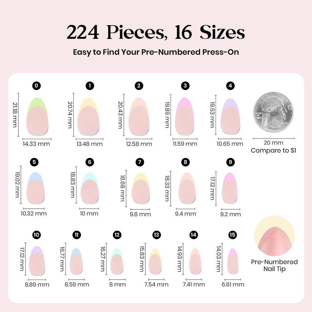 Beetles Gel Polish detail of short almond tip shape for natural look