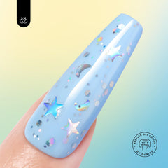 beetles brush stroke on nail tip showing smooth even application and coverage