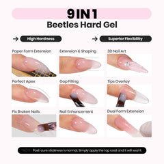 Beetles brush applying builder gel demonstrating easy placement and control
