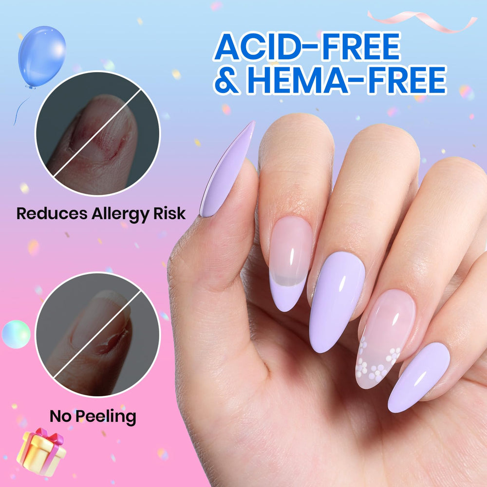 beetles applying primer to a natural nail showing improved adhesion during manicure prep