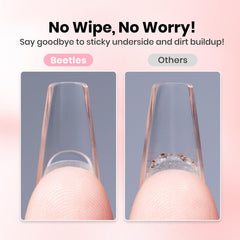 beetles Gel Polish applied to a Tipex instant apex tip demonstrating stable hands-free placement