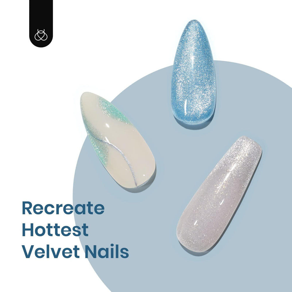 beetles applied cat eye nail demonstrating strong magnetic stripe effect
