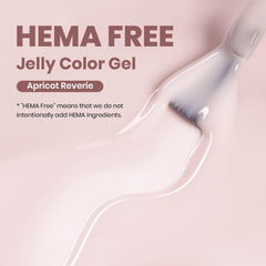 Beetles brush stroke of apricot jelly polish demonstrating smooth application