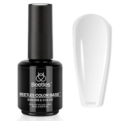 Beetles Rubber Base front bottle showing clear 15ml packaging and brand