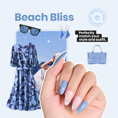 Beetles Gel Polish close-up texture of Beach Bliss demonstrating high-gloss surface