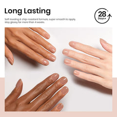 Beetles Gel Polish before and after nails showing long-lasting finish and improved appearance