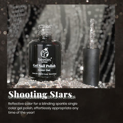 beetles brush pulling viscous black glitter polish for smooth application