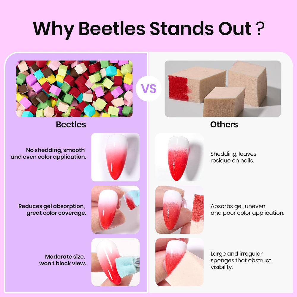 beetles model hand with blooming nail effect demonstrating color diffusion benefit