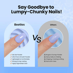 Beetles finished manicure on hand model showing glossy long-wear look