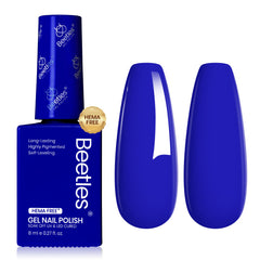 Beetles Gel Polish front bottle showing royal navy shade and easy identification benefit