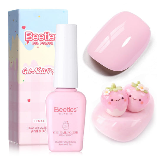 beetles bottle front showing Strawberry Milk shade and easy selection