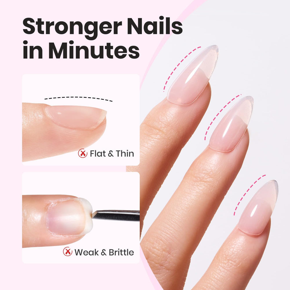 Beetles gel being applied to create instant apex and stronger nails