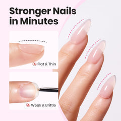 Beetles gel being applied to create instant apex and stronger nails