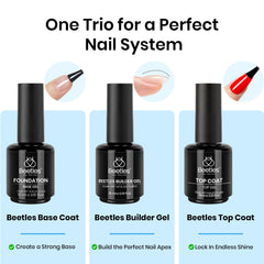 Beetles builder gel bottle close-up illustrating smooth applicator