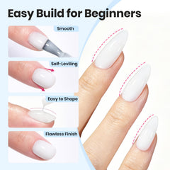 Beetles Gel Polish brush detail applying gel to nail for precise apex shaping
