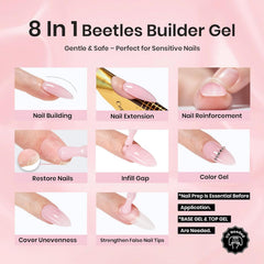 beetles Gel Polish cured apex side view shows strengthened nail structure