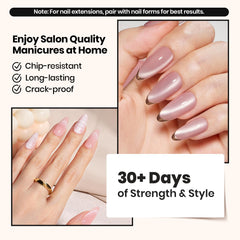 beetles builder gel extension application with tip demonstrating controlled sculpting