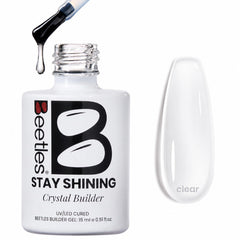 beetles builder gel front bottle showing clear formula and brand for strong nails