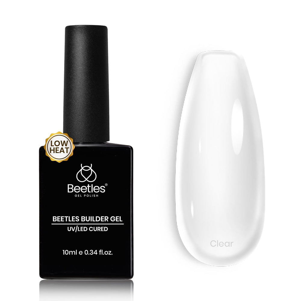 beetles builder gel front jar showing clear product and brand benefit of reliability